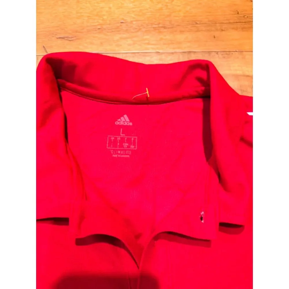 Adidas Men’s Red USA Climalite Polo Shirt Size Large